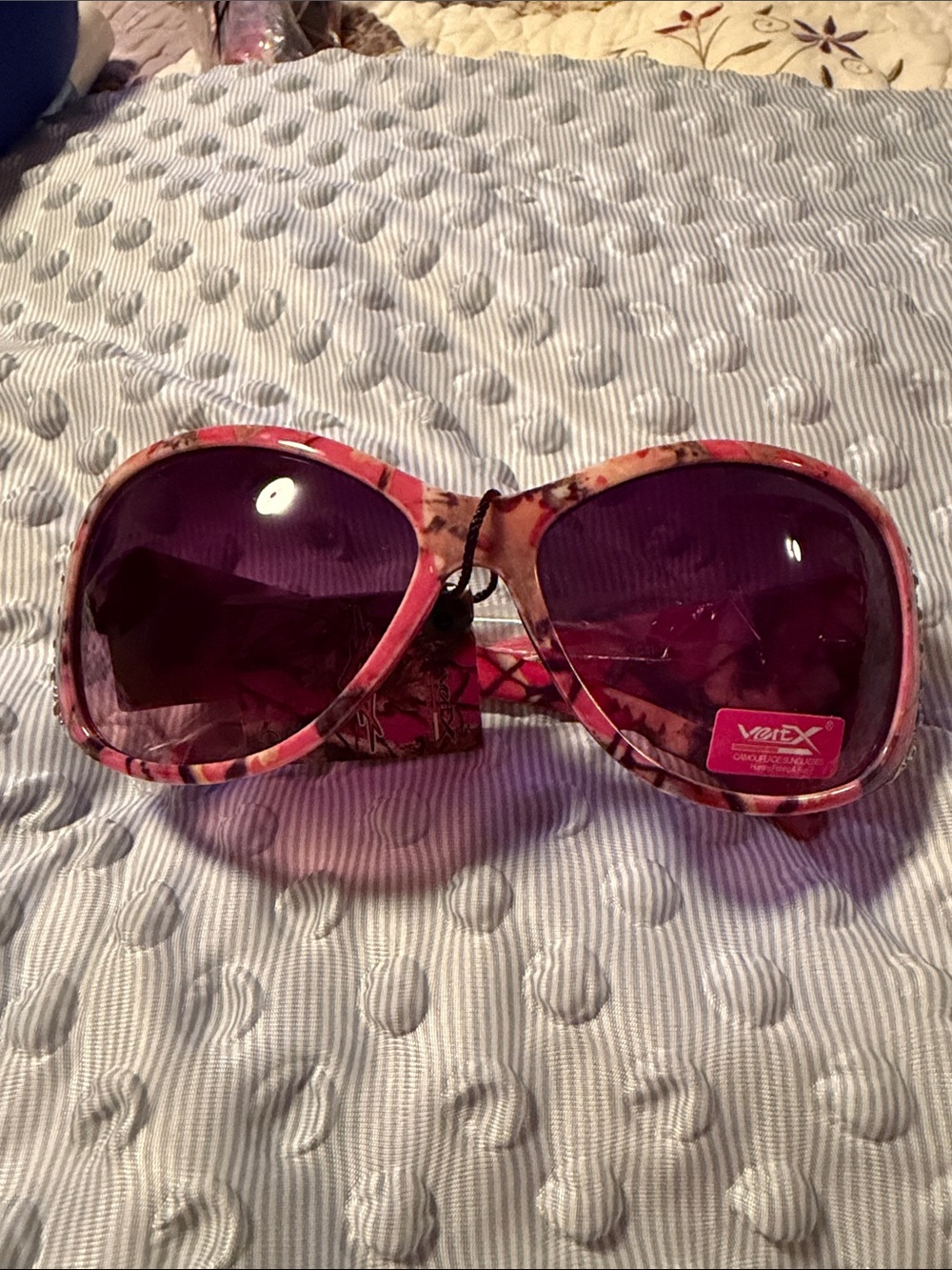 Pink Patterned Oversized Women's Sunglasses